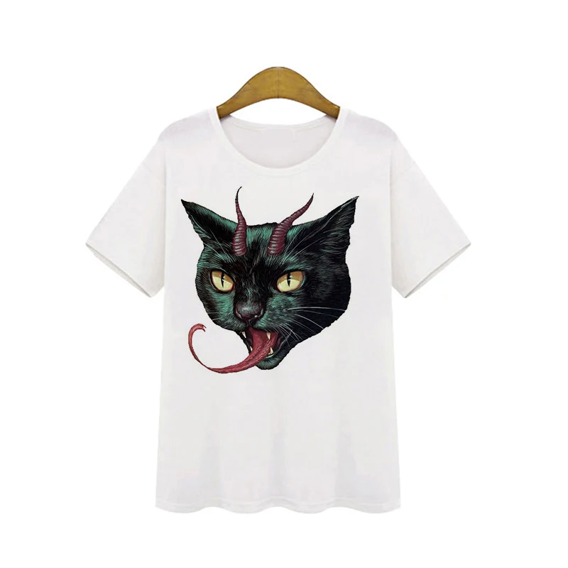 2019 женская футболка хлопковая белый топ Camisetas свободная короткий рукав короткая