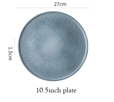 Керамическая посуда в скандинавском стиле, большая плоская тарелка, Простые индивидуальные блюда для бифштекса в западном стиле, домашние кружки и чашки - Цвет: 5