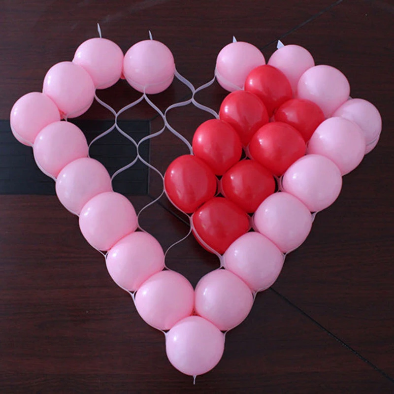 38 Cells Hard Clear Plastic Balloon Net Model Frame Heart Shape Wedding Decor