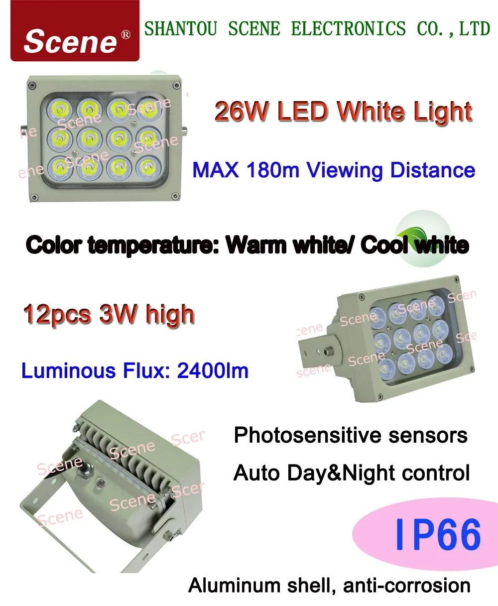 26 Вт высокой мощности LED белый свет, прожектор, видимый Светодиодная лампа с Алюминий материалом и ночного видения источников света