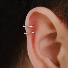 2 шт., серьги-Клипсы из нержавеющей стали, манжета, зажим на спиральный для хряща, кольцо, поддельные клипсы для ушей, не пирсинг, шпильки для женщин и мужчин, аксессуары