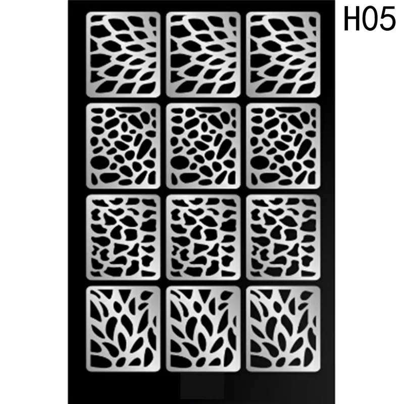 1 шт дизайн ногтей, полый лазерные наклейки трафарет гель лак для ногтей виниловый наконечник руководство по переводу шаблон наклейки для