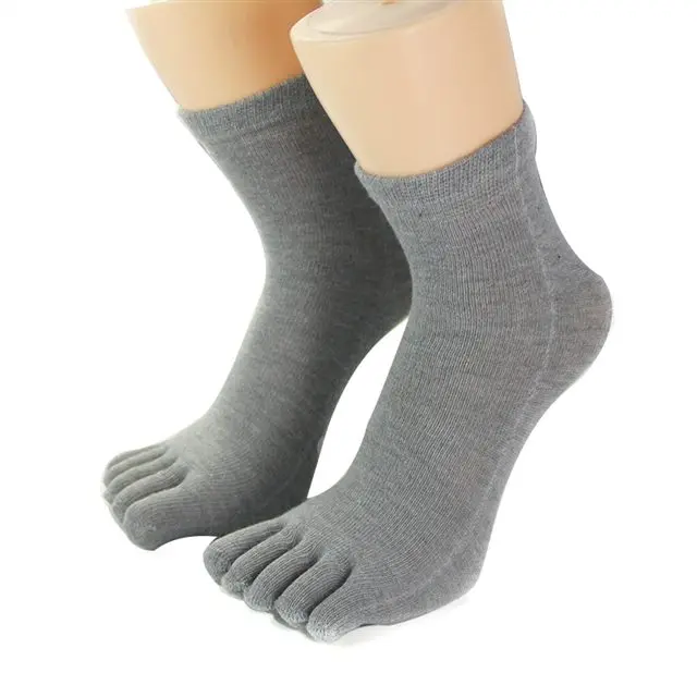 5 пар Для мужчин хлопка носок женские Носки для девочек пять пальцев Носки для девочек мужской Повседневное ботильоны Носки для девочек - Цвет: Light gray