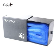 100 шт Профессиональные синие безопасные одноразовые пластиковые зажимы для татуировки, рукава, зажимы для татуировки, шнуры, чехлы для сумок, аксессуары для татуировки