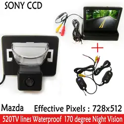 Sony HD CCD заднего вида Камера Ночное видение автомобиля Мониторы с 4.3 дюймов TFT ЖК-дисплей Мониторы WI-FI Камера Mazda5 2005 -2010