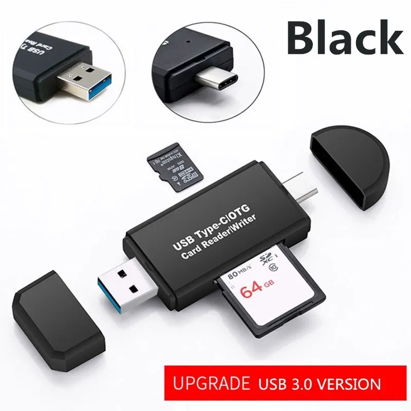 Обновления Card Reader USB 3,0 и Тип C SD Micro SD TF Smart Memory Card Reader адаптер для Macbook Pro ПК Тетрадь разъем