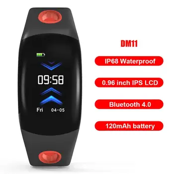 

0.96 inch DM11 Smart Band IP68 Waterproof 3D Dynamic UI Heart Rate Monitor Smart Bracelet With Charging Cable
