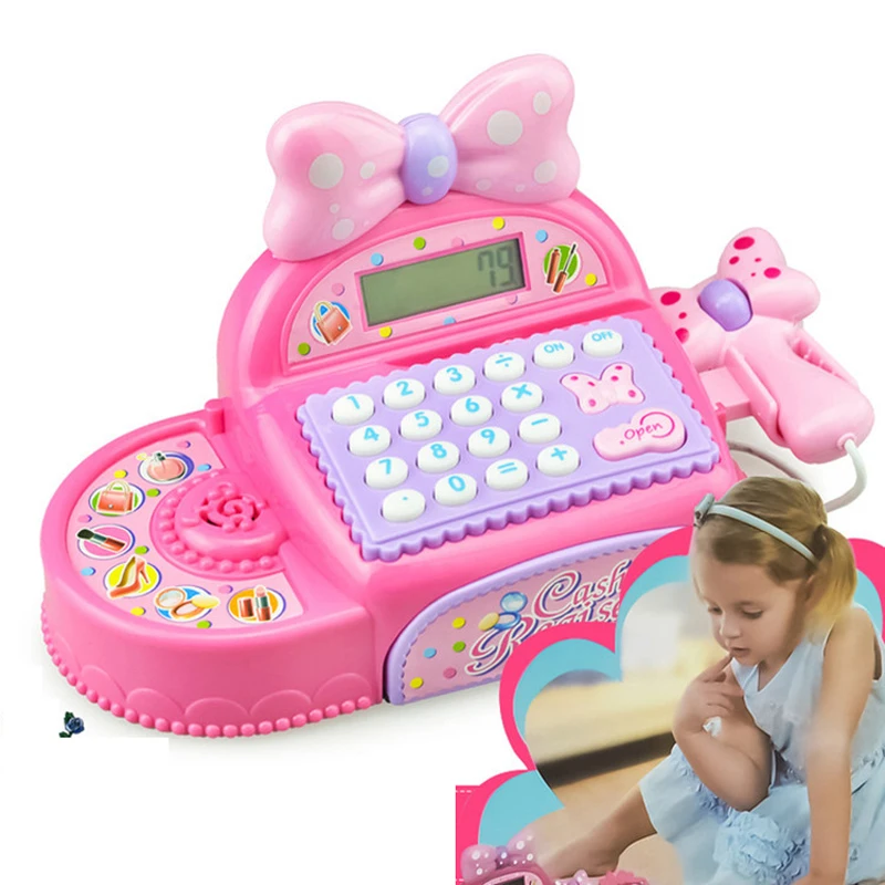 Принцесса Surwish детский кассовый аппарат, касса, ролевые игры, Детские Ранние развивающие игрушки с корзинкой для покупок
