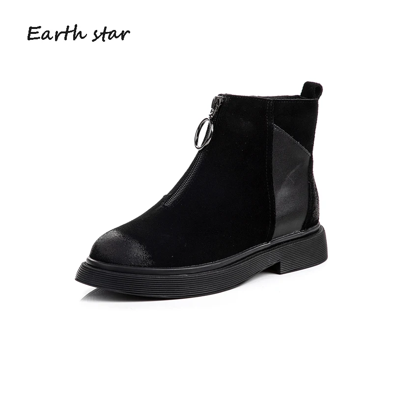 Botas mujer Повседневная обувь Женские Ботинки Martin Модные брендовые ботильоны из