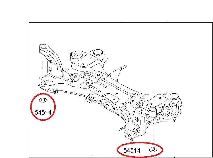 Для hyundai Elantra Ioniq i30 Kia Cerato Niro передняя ось перекладина Опорная Прокладка 62473F2000