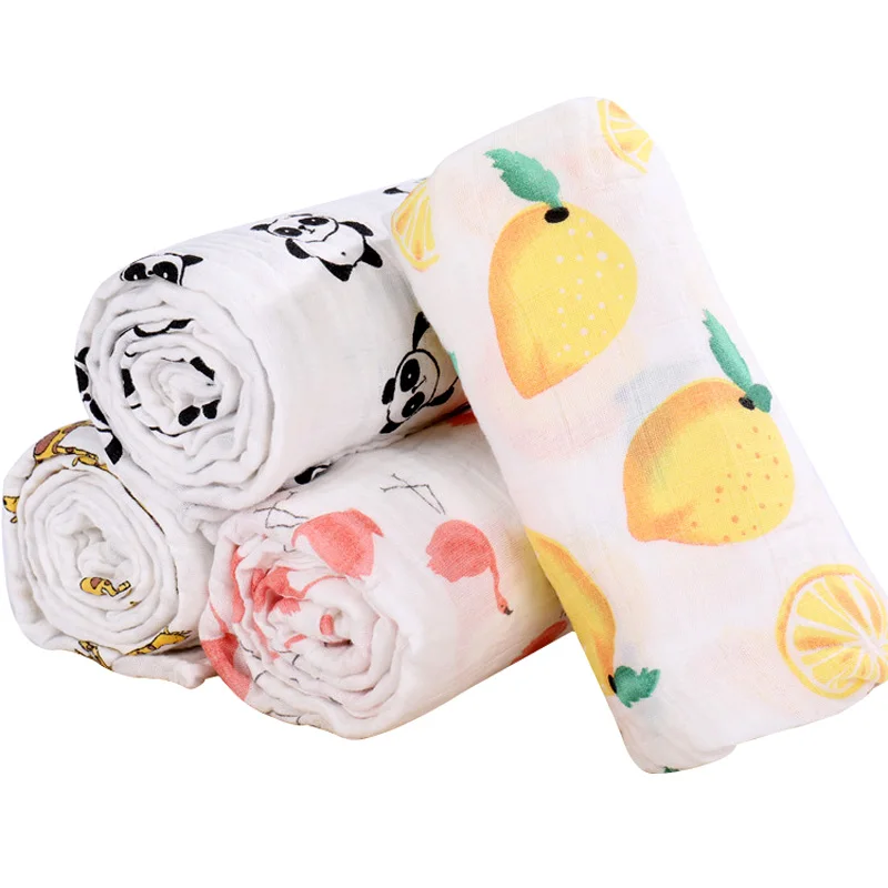 

Muslin Baby Swaddle Blanket Newborn Infant Wrap Gauze Cotton Baby Towel Stroller Cover Play Mat for Boys Girls