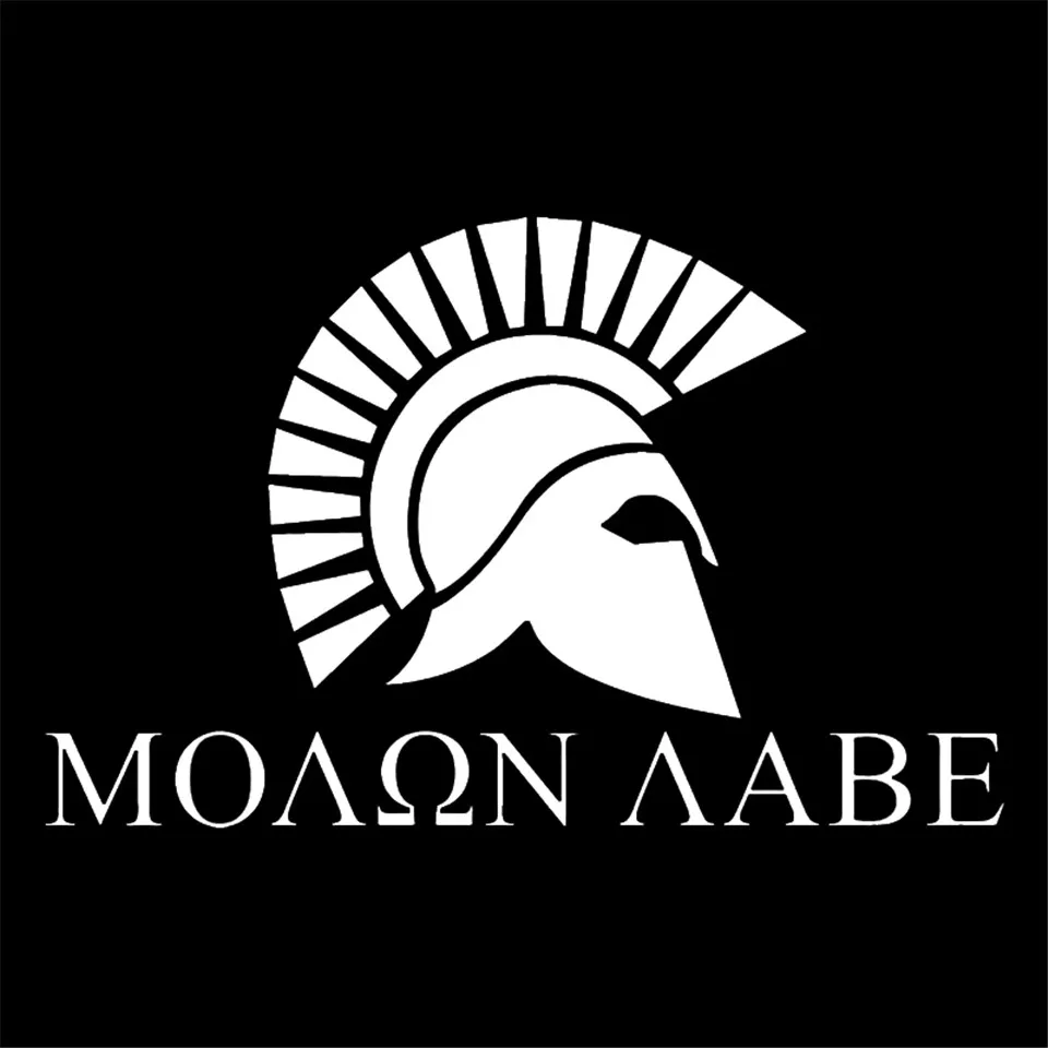 15cm9.6cm Spartan Helmet Gun Spartan Helmet 2nd Amendment Car Sticker BlackSilverLaser (3)