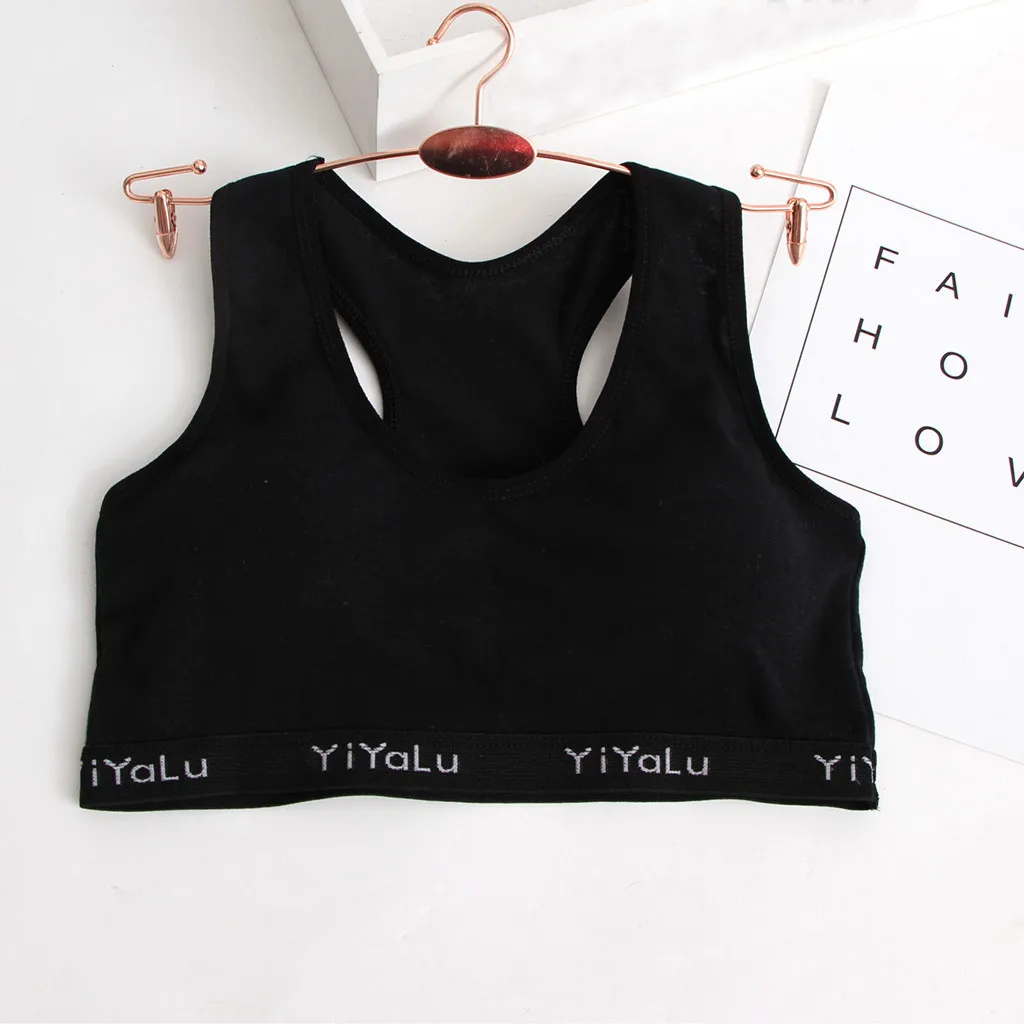 

Girls Underwear Teenage Training Bra For Girl Letter Print Sports Bra Top For Teens 10-15 Years Adolescente Lingerie