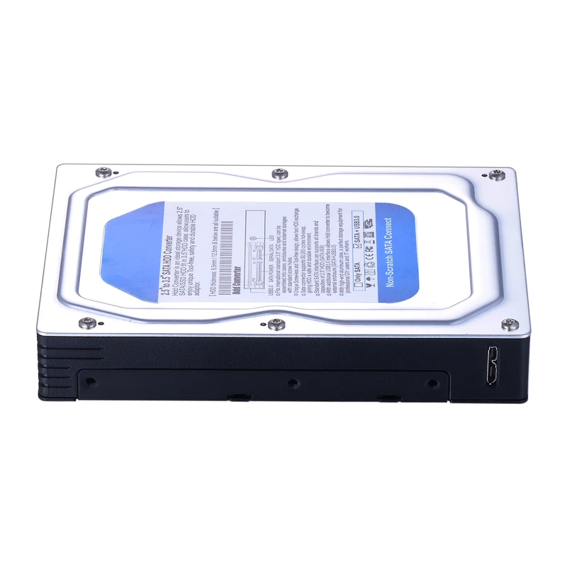 Uneatop ST5510U одиночный отсек 2 5 &quotдо 3 5&quot Алюминиевый Чехол SATA HDD корпус конвертер