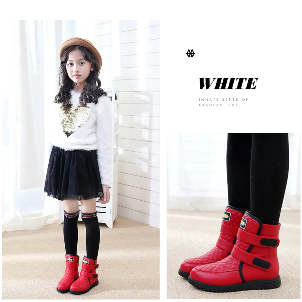 Теплые детские зимние ботинки для детей 2018 новая детская обувь нескользящие