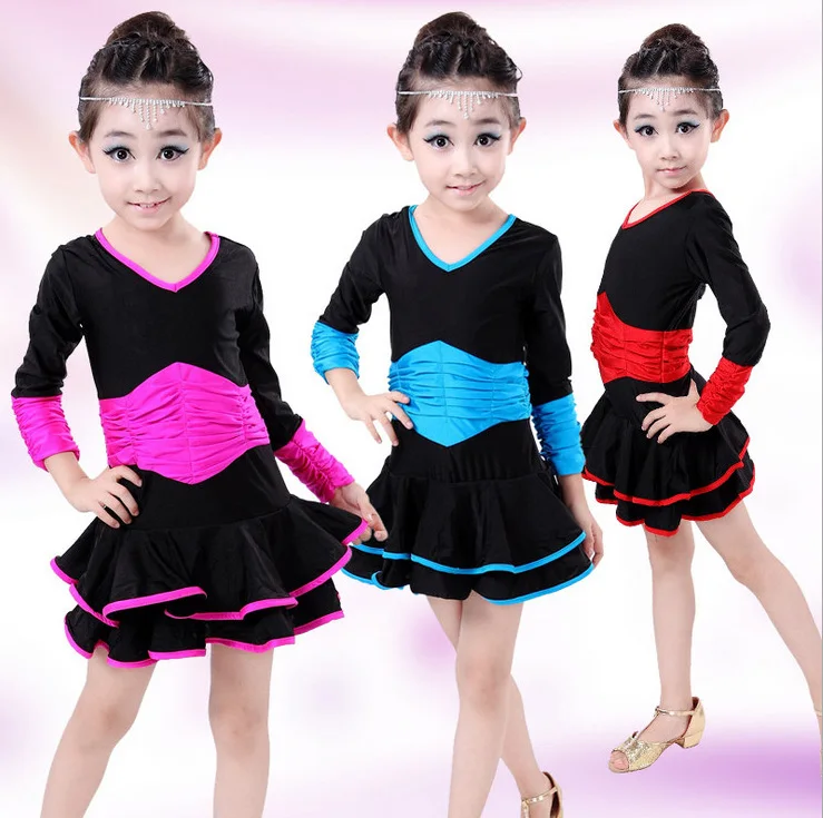 Kids Ruffled Professional Latin Salsa Cha Cha Ballroom Dance