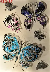 Новички эльф бижутерия цвет 3 D ангелы бабочки татуировки наклейки женского тела Временная татуировка Art