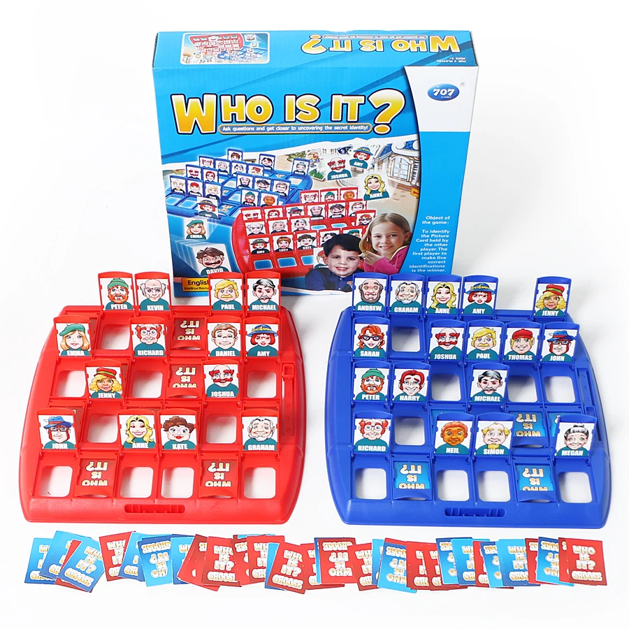 

Who Is It Well-Known Classic Kids Board Game,Ask questions and get closer to uncovering the secret identity Family fun toys