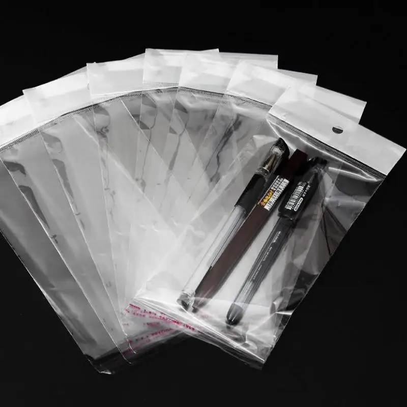 New Clear Self Adhesive Cellophane Bag Self Sealing Small Plastic Bag for Candy Packaging Resealable Cookie Packaging 100 pcs