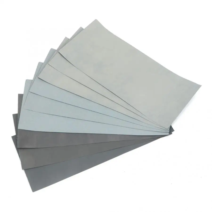 20Pcs/9Pcs 22.9*9.3cm 1000-7000 Grit Wet& Dry Sandpaper Grinding Polishing Sanding Abrasive Paper Sheets Set for Automotive Art