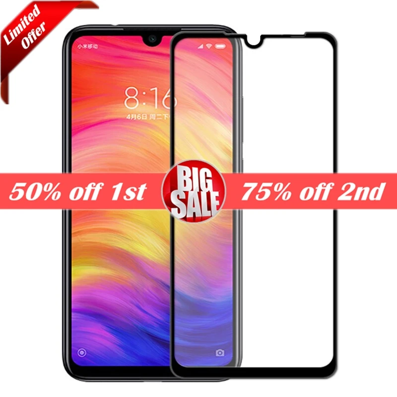 

HCZCI for Xiaomi Redmi 7 glass screen protector high quality 2.5D 9H full coverage full glue tempered glass Protective film
