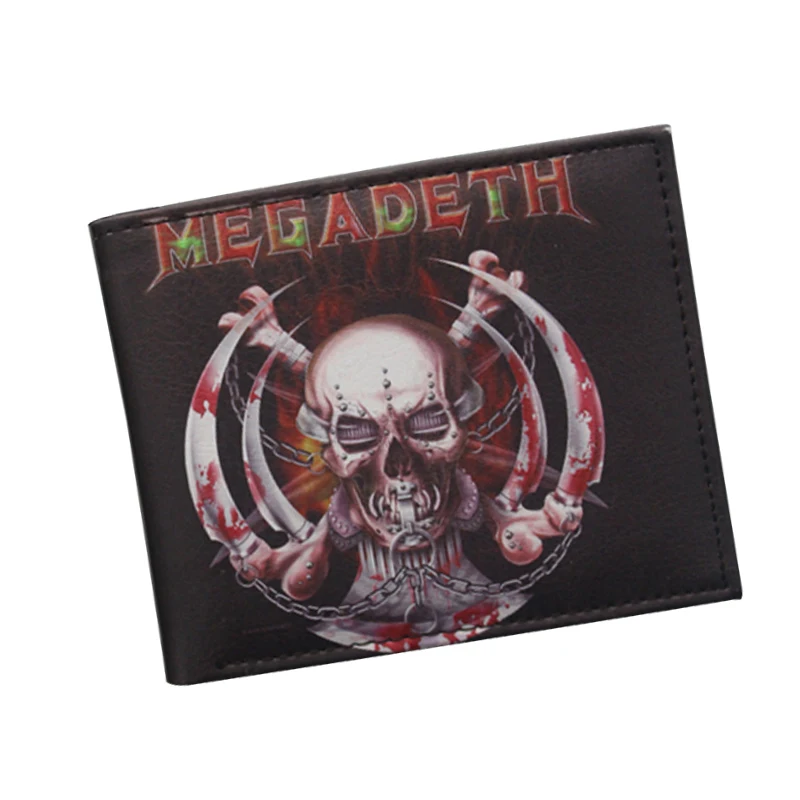 

Heavy Metal Devil IRON MAIDEN Band Wallet Punk Rock Designer Gothic Skull Wallets Bifold Men Women Money Bag Clip Leather Wallet