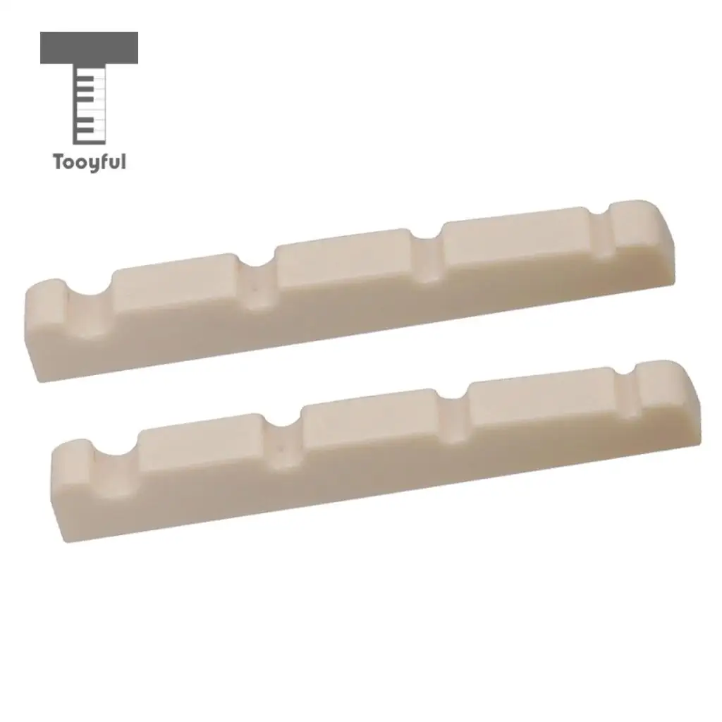 2 Pieces Slotted Nut for 4 String Electric Bass Replacements