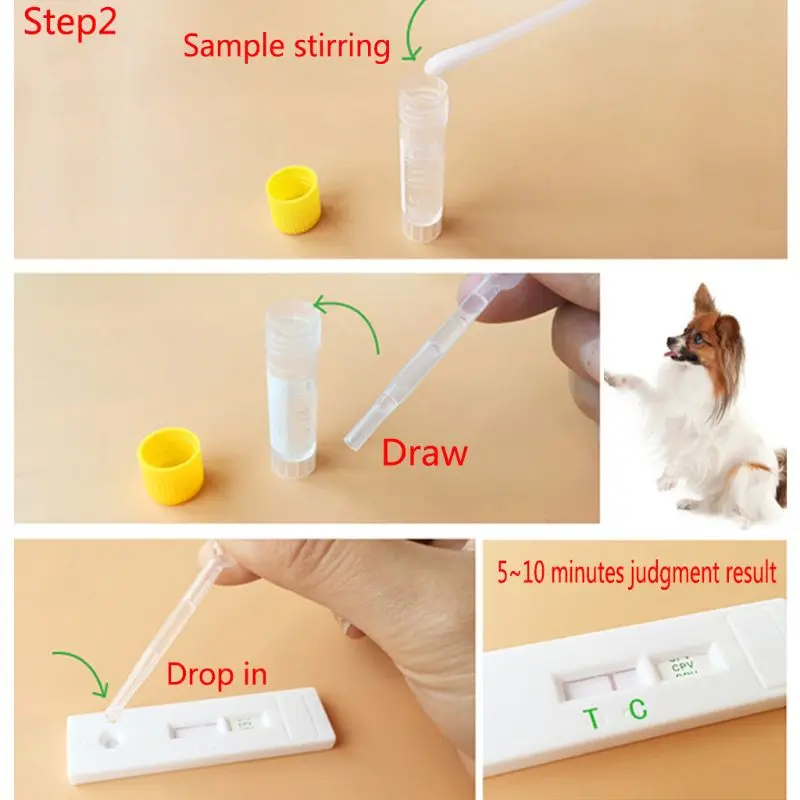 ПЭТ тест-бумага собачья домашняя система обнаружения здоровья дистемпер Парвовирус вируса CDV/CPV