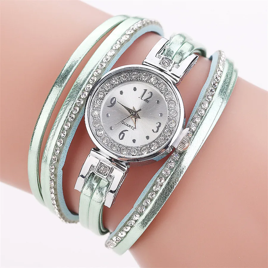 2018 кварцевые наручные часы Reloj Стразы браслет роскошные модные повседневные