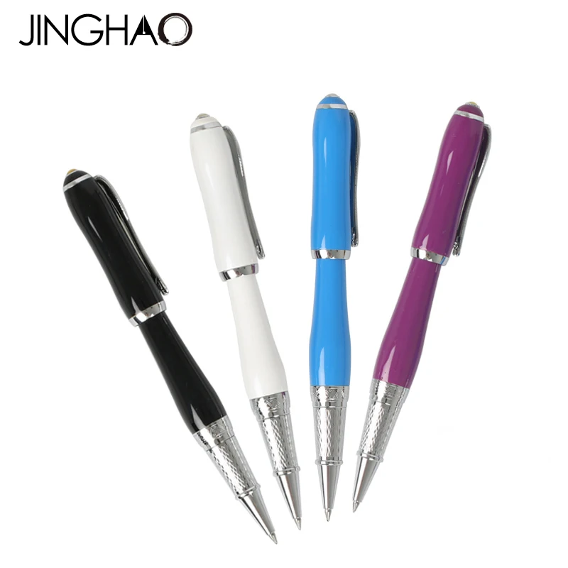 

Exquisite Elegant Silver Clip Rollerball Pen High-end DUKE Metal 0.5mm Black Ink Gift Ball Point Pens Writing Stationery