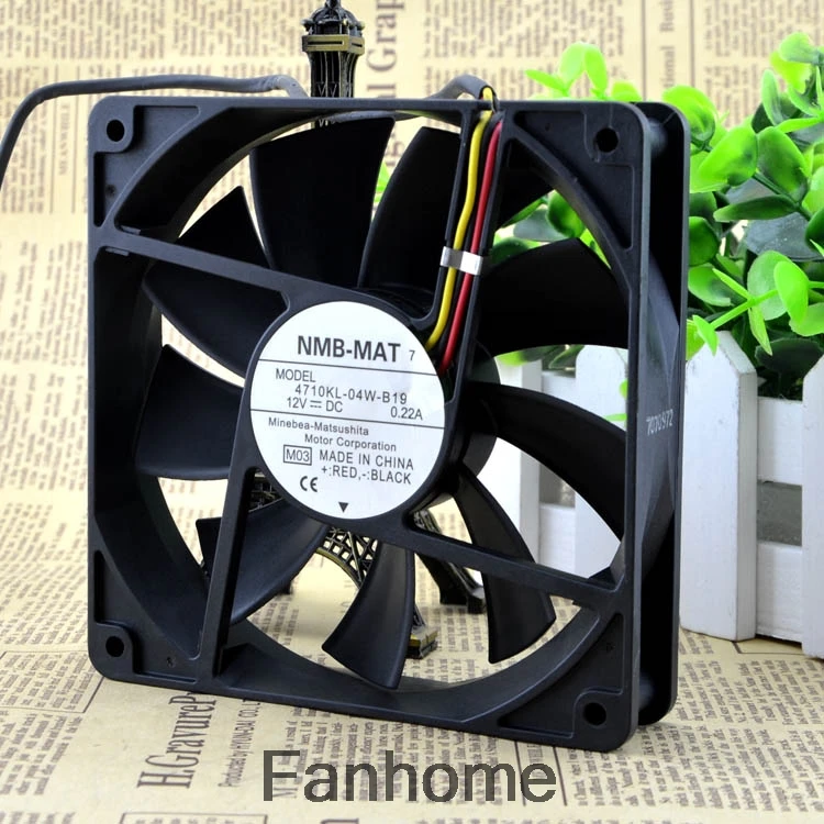 Бесшумный вентилятор шасси 4710KL-04W-B19 для NMB 12025 12V 0.22A 12CM | Компьютеры и офис