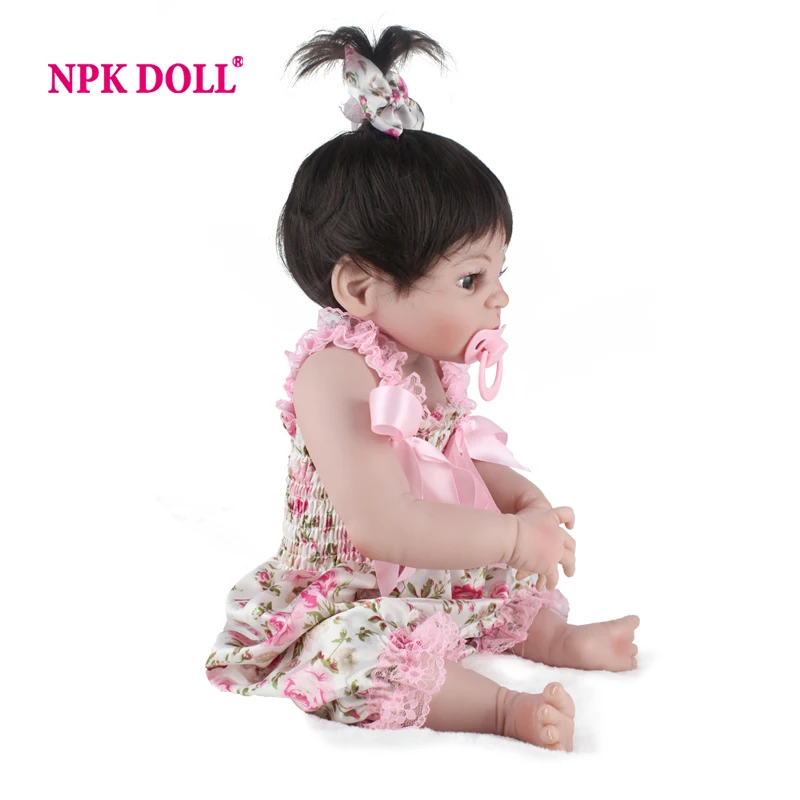 Кукла реборн NPKDOLL полностью виниловая младенец для девочек 55 см Реалистичная