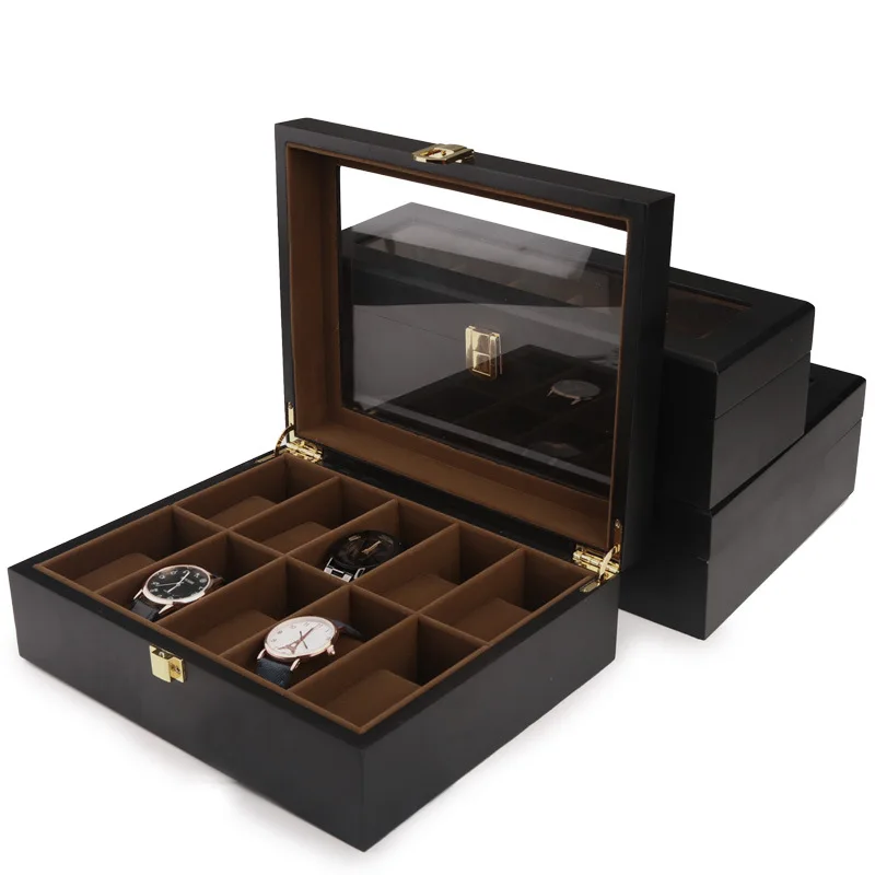 Деревянный футляр для наручных часов 6 10 12 слотов дисплей uhr cajas de reloj boite montres montre
