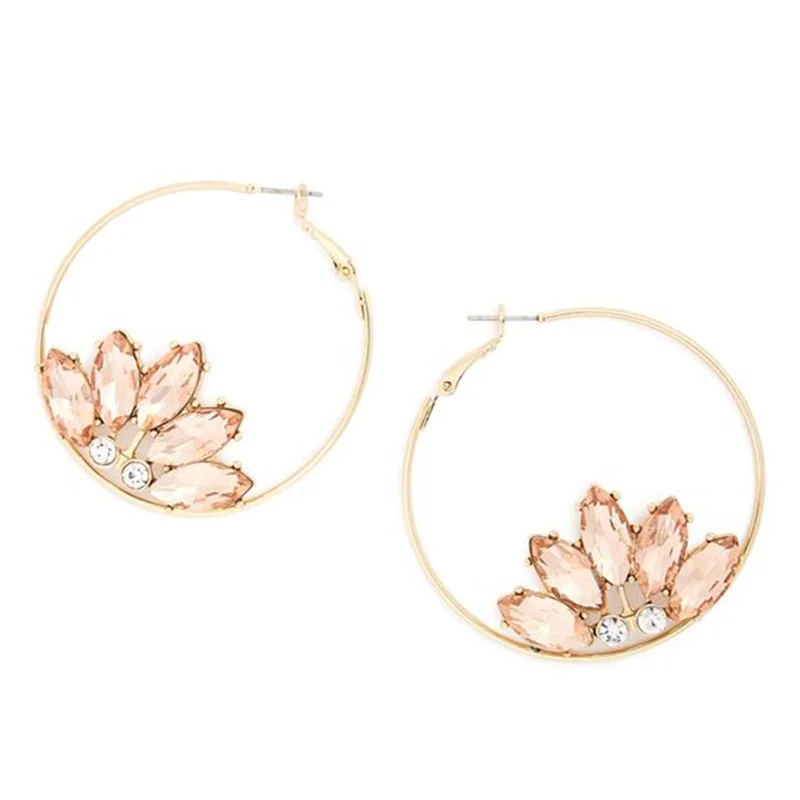 

MDNEN New Yellow Stone Drop Earrings White Crystal For Women Wedding Engagement Anniversary Jewelry Earrings
