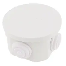 Белый ABS 4 кабеля записи пылезащитный IP44 корпус круглая распределительная коробка 80x50 мм