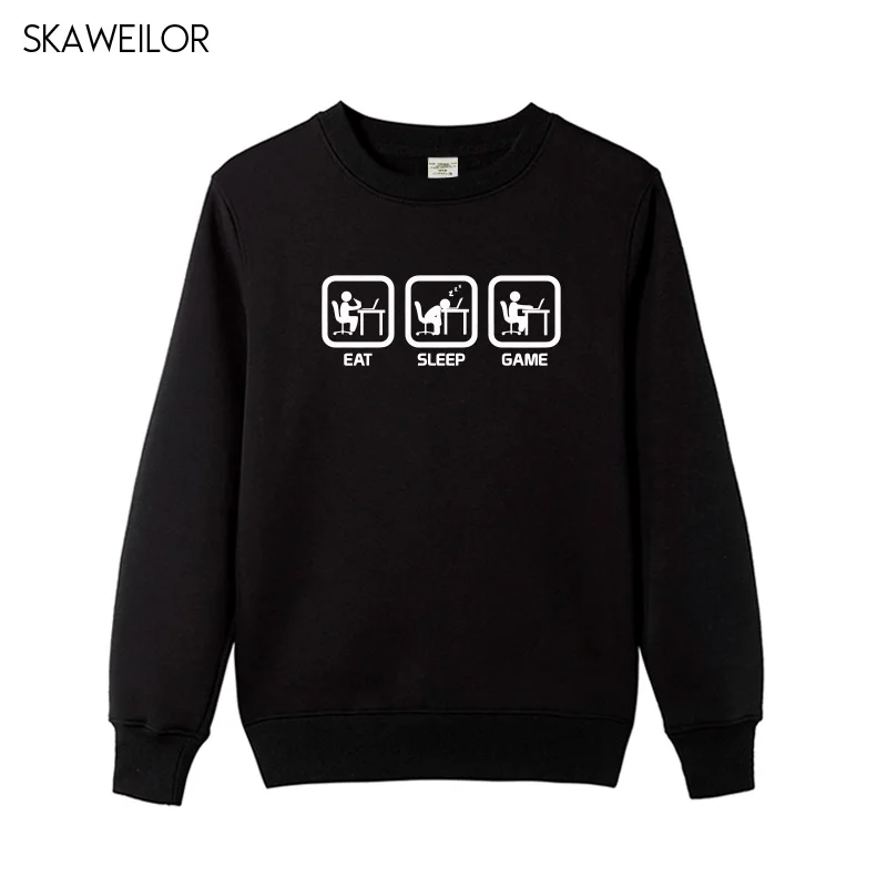 2018 New Fashion Eat Sleep Game XBOX Gamer Funny Sweatshirts Women Humor Casual Printed Hoodies Hip Hop Long Sleeve Pullover