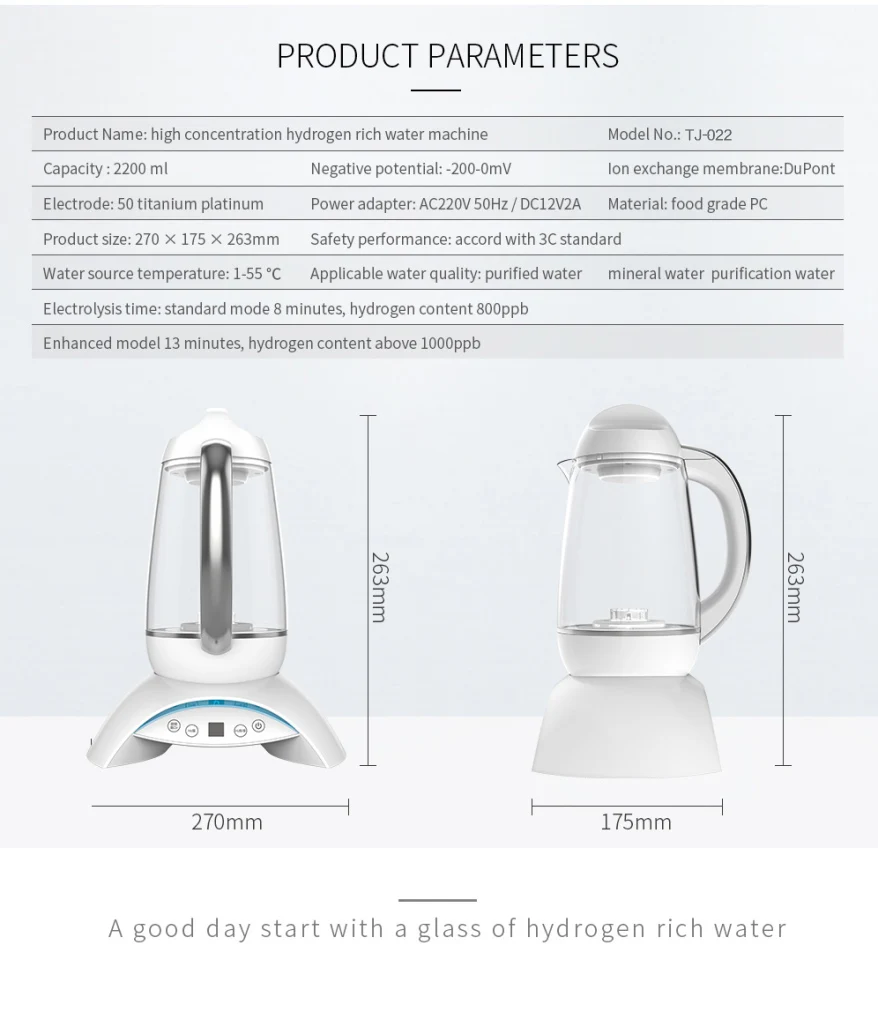 SPE PEM  home use active h2 water generator commercial hydrogen water machine