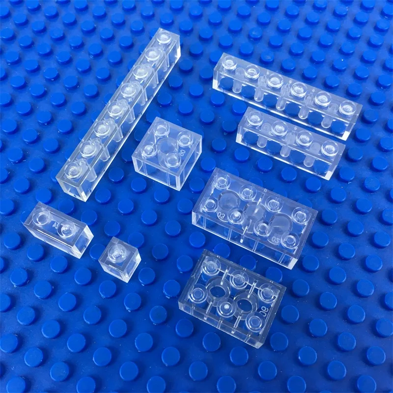 

Transparent Building Block bricks Luminous Blocks LED Light Diy Strobe Luminescent Flash Lamp Colorful Legoed Toys for Children
