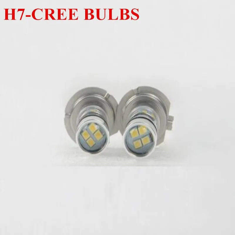 2 шт. Автомобильная Canbus Светодиодная подсветка 20SMD Cree чип 100 Вт светодиодный H7 противотуманные фары DRL огни+ обход проводки декодер для MercedesBenz