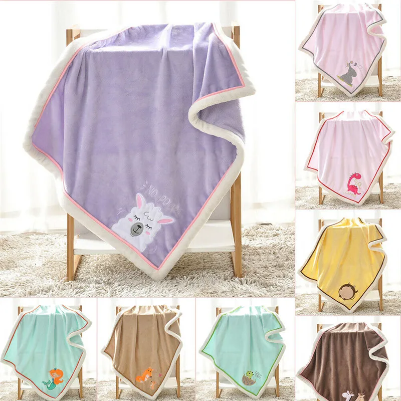 PUDCOCO Cute Newborn Baby Wrap Warm Blanket Soft Knitting Flannel Bedding Sleeping Swaddle Pram