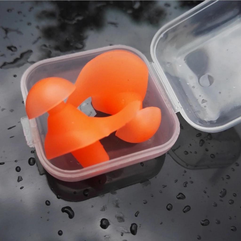 1 Pair Soft Silicone Earplugs Flexible Ear Plugs Swimming Bathing Waterproof Dust-Proof Earplugs Water Sports Diving Accessories