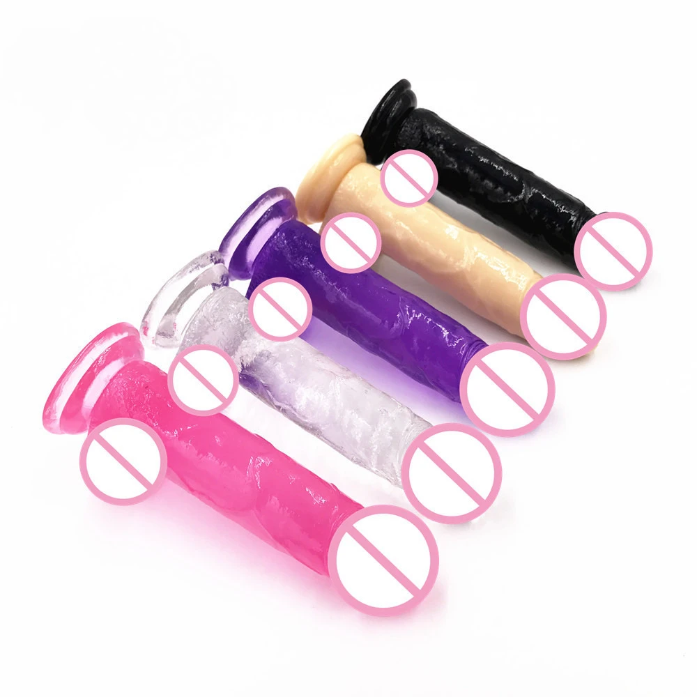 Sex toys, Crystal jelly dildo, realistic sex toys for women, male artificial penis, suction cup strap on dick, 5 Colors 3 Size