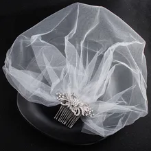 Клетчатая вуаль цвета слоновой кости, Расческа с кристаллами, клетчатая вуаль, расческа со стразами, блестящая вуаль заколка в виде цветка