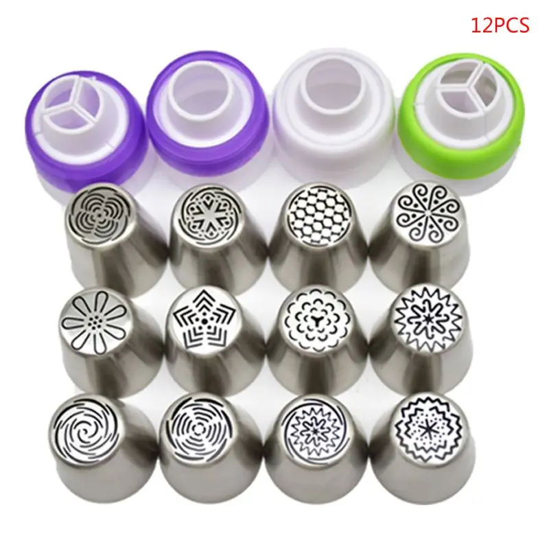 

Russian Large Piping Tips Set Baking Supplies Tulip Flower Icing Nozzles Fondant Cakes Cupcakes Pastries Decorating Set