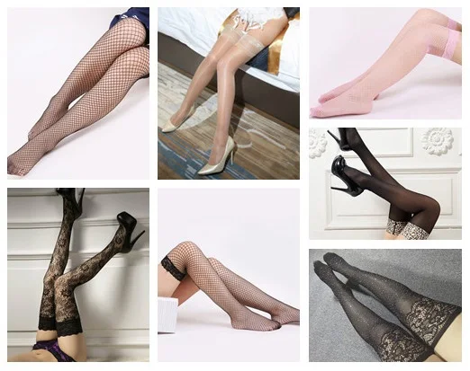 New 1Pair Ladies Sexy Stocking Brace Fashion Lace Thigh High Stay Up Pantyhose Support Women Long Stockings Foot Care
