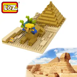 LOZ всемирно известный Архитектура серии Diamond блоки Египетские пирамиды Мини Строительные блоки DIY сборки игрушек для Child9376