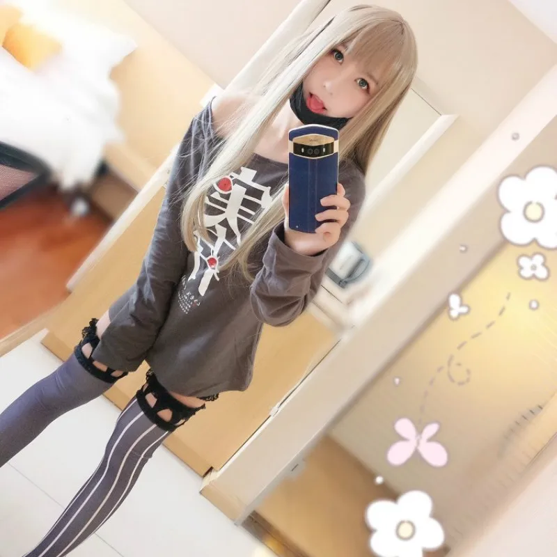 

[STOCK]2018 New Game SINoALICE Hansel Gretel Pullover Sweatshirt Halloween cosplay costume Top+Socks+Leg ring+Mask freeship