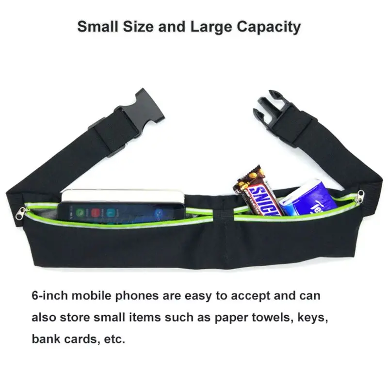 2019 новый двойной карман Бег Ремень телефон поясной кошелек спортивные пеший Туризм Велоспорт Путешествия Fanny Pack для бег на открытом воздухе