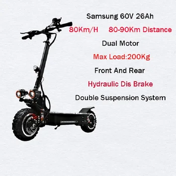 

Samsung 60V 3200W Powerful Electric Scooter 80KM/H Off Road Skateboard Longboard Adult Electric Scooter Foldable E Scooter Ebike