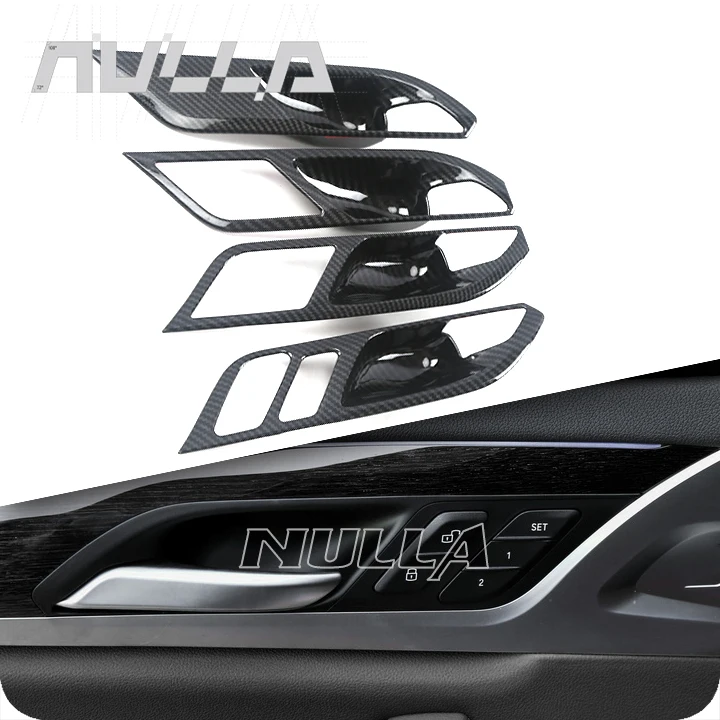 

Carbon Look ABS plastic Interior Inner Side Door Handle Bowl Cover Trim For BMW X3 G01 LHD 2017 2018 Decoration Frame